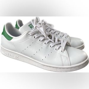 Adidas STAN SMITH SHOES Cloud White / Green GUC Men's 9 1/2